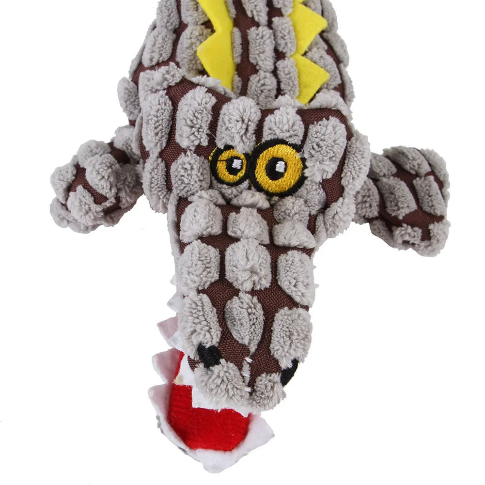 1 Pcs Pet Plush Dog Toys Chew Squeaky Toy Cartoon Crocodile Puppy Chewing Interactive Cat Sound RT99 | Дом и сад