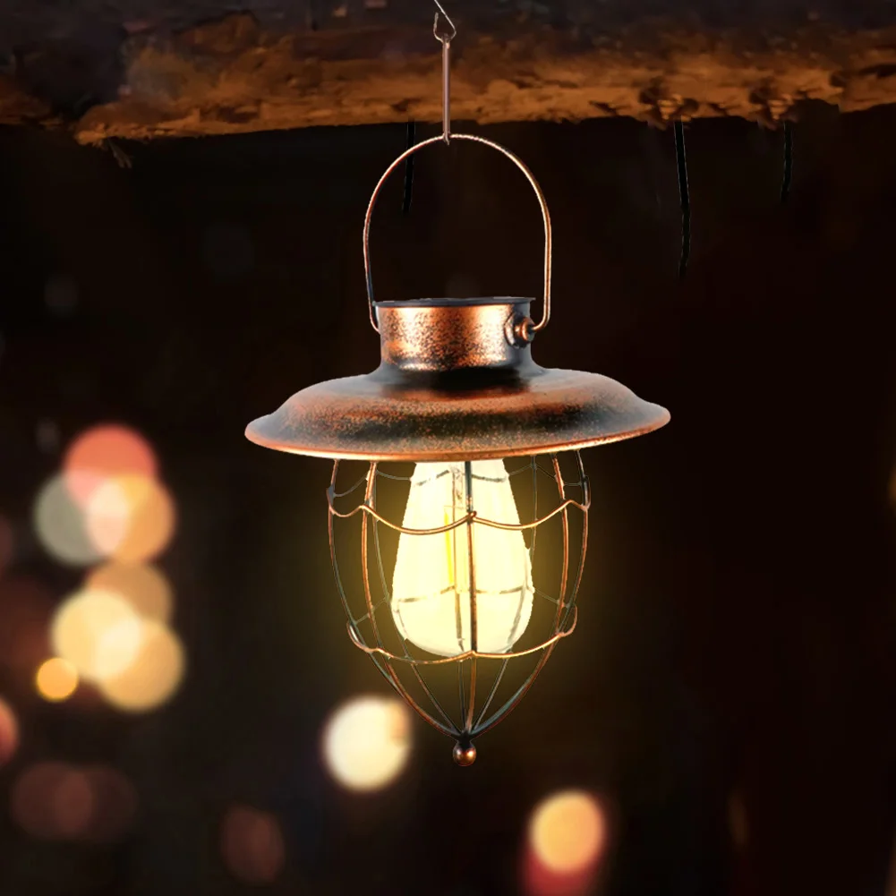 

Металлический светильник в стиле ретро с вырезами, портативный водонепроницаемый наружный подвесной светильник для праздника вечерние, де...