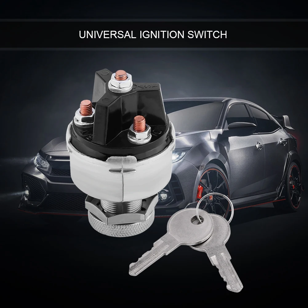 

Universal Ignition Switch Assembly with 2 Keys for Car Truck Trailer