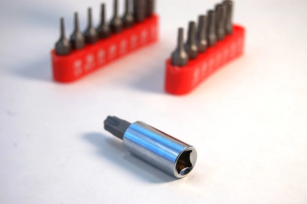 

16pc Star Torx Socket Bit Set with 1/4" Drive Bit Adapter tool set Tamper Proof Security Safety Screwdriver Bit Too Kit