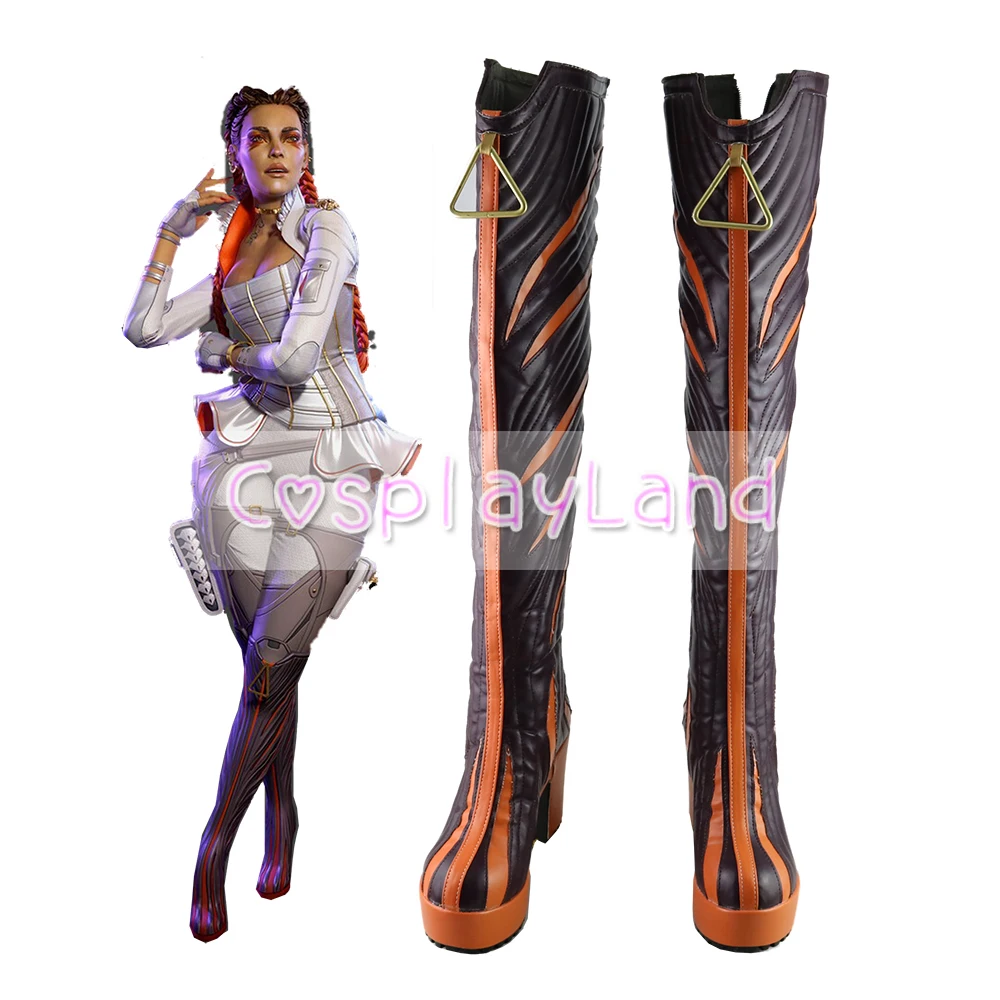 Apex Legends Loba Cosplay Boots Shoes Women High Heel Shoes Costume Customized Accessories Halloween Party Shoes