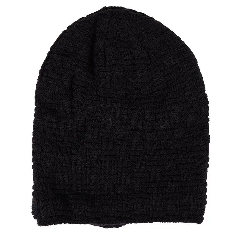 Беспроводная Bluetooth V4.2 Вязаная Шапка-бини плюс бархатная зимняя клетчатая шапка