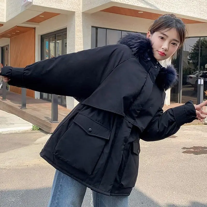 Натуральный мех большой Лисий с капюшоном зимняя куртка для женщин толстый