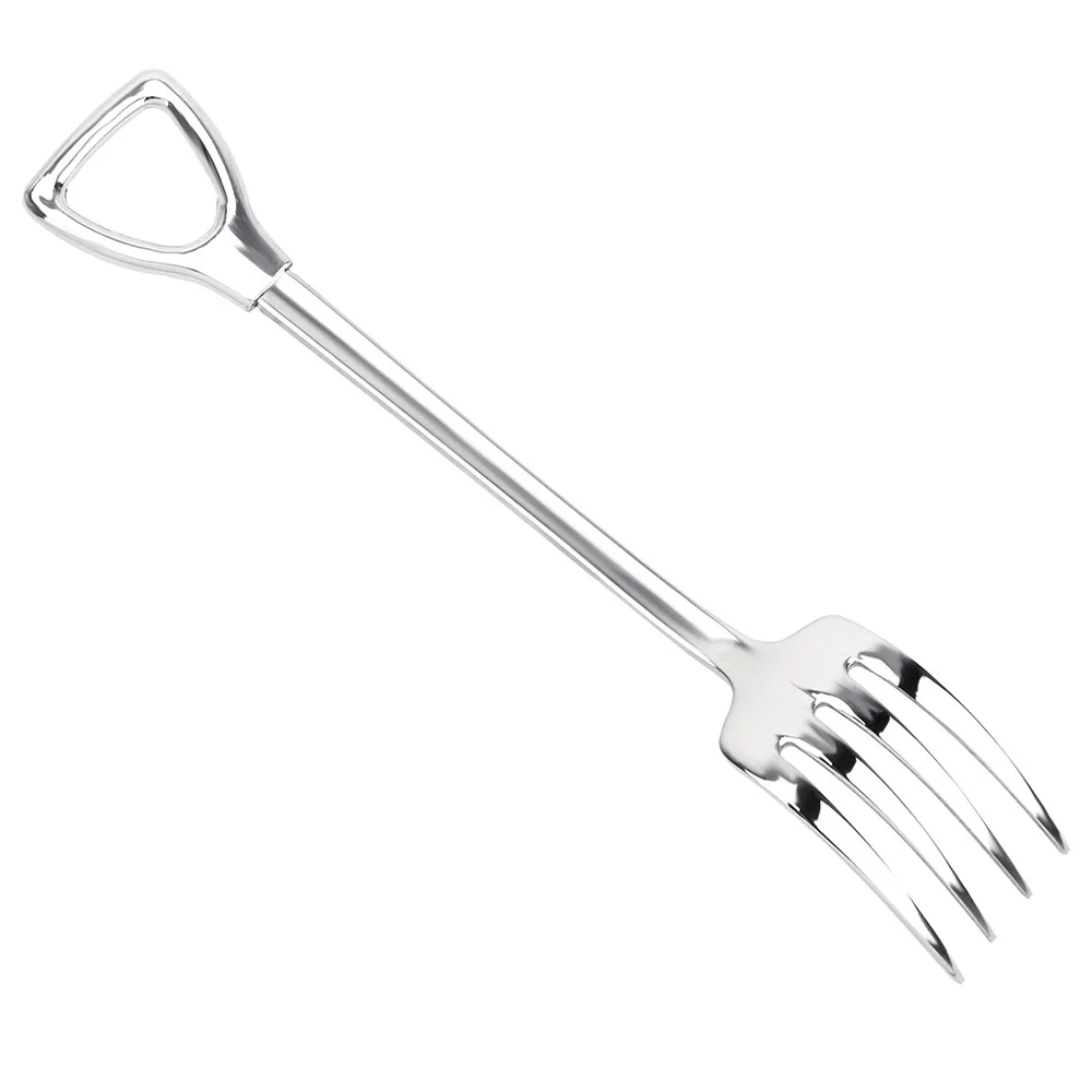 Нержавеющая сталь столовая вилка Лопата Форма ложки с длинной ручкой ложка для