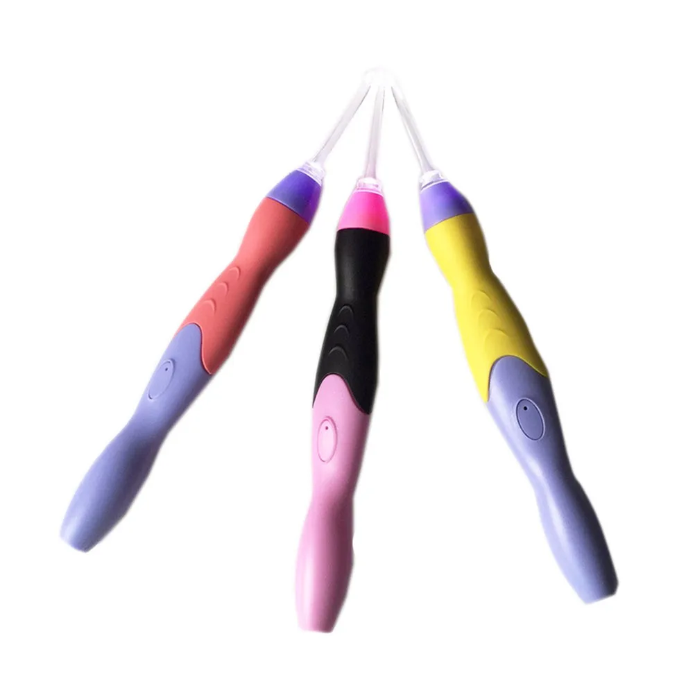 Светящиеся крючки для вязания светодиодные Яркие регулируемые спицы набор