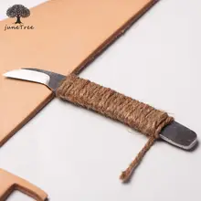 Junetree кожевенное ремесло Высокоскоростная сталь s Нержавеющая сталь кожаный режущий нож ремесло инструмент кривой резак