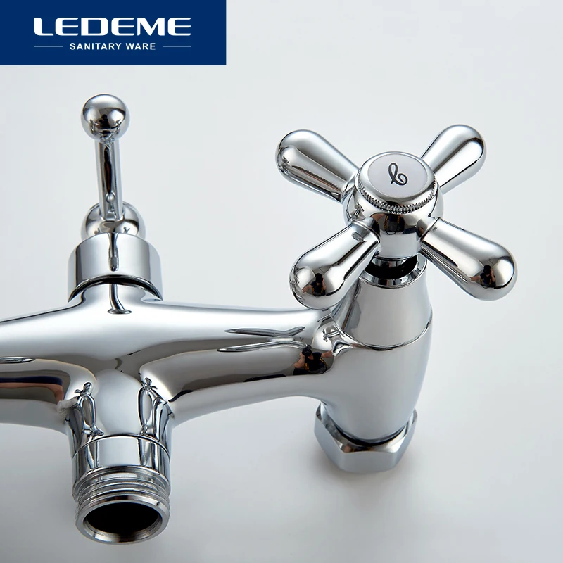 LEDEME Смеситель для ванны с длинным изливом 300мм. латунь Цвет: хром L2518|Смесители