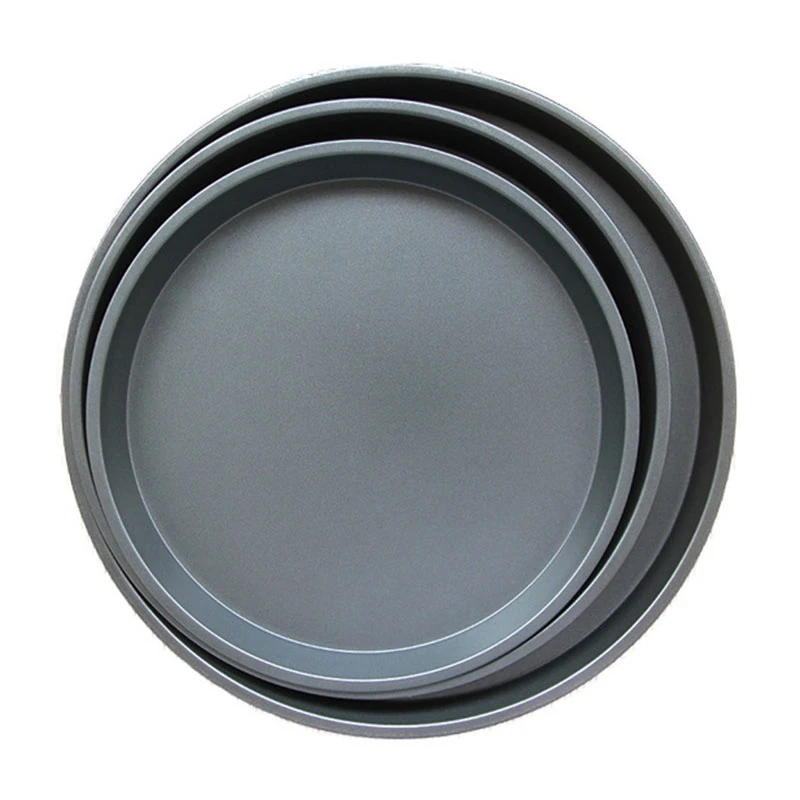 

3 шт., круглая антипригарная форма для пиццы, из углеродистой стали