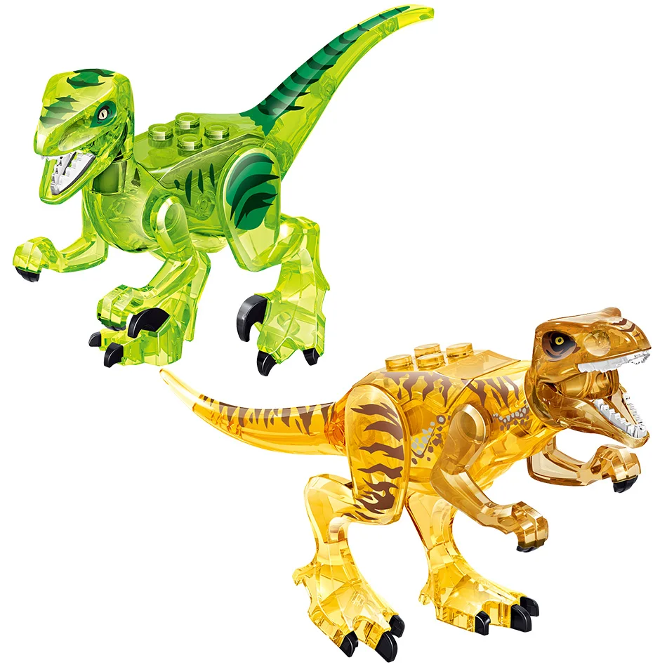 HUIQIBAO 8 компл./лот динозавр Юрского периода мир строительных блоков Парк Динозавр