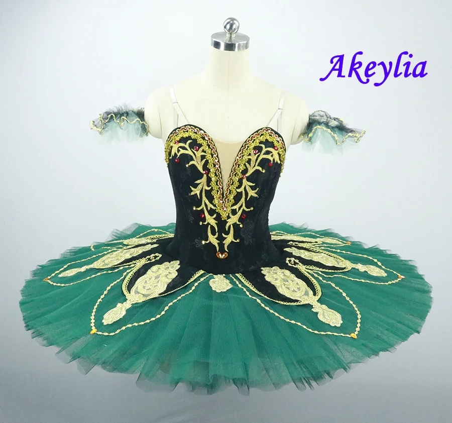La Esmeralda черный зеленый костюм, гайковёр, женский профессиональный стиль, классическая балетная пачка для представлений, конкурентоспособные