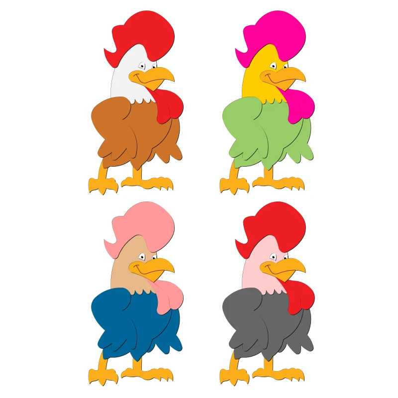 

New Big Cock Puzzle Wooden Die Scrapbooking C2983 Cutting Dies Multiple Sizes Compatible With Most Die Cutting Machines