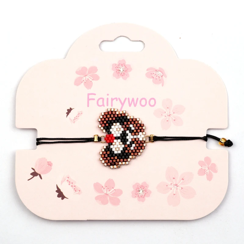 

FAIRYWOO Dog Bracelets Handmade Beaded Charm Bracelets Women Jewelry Ins Hot Sale Animal Bracelets New Arrival Friendship Gifts