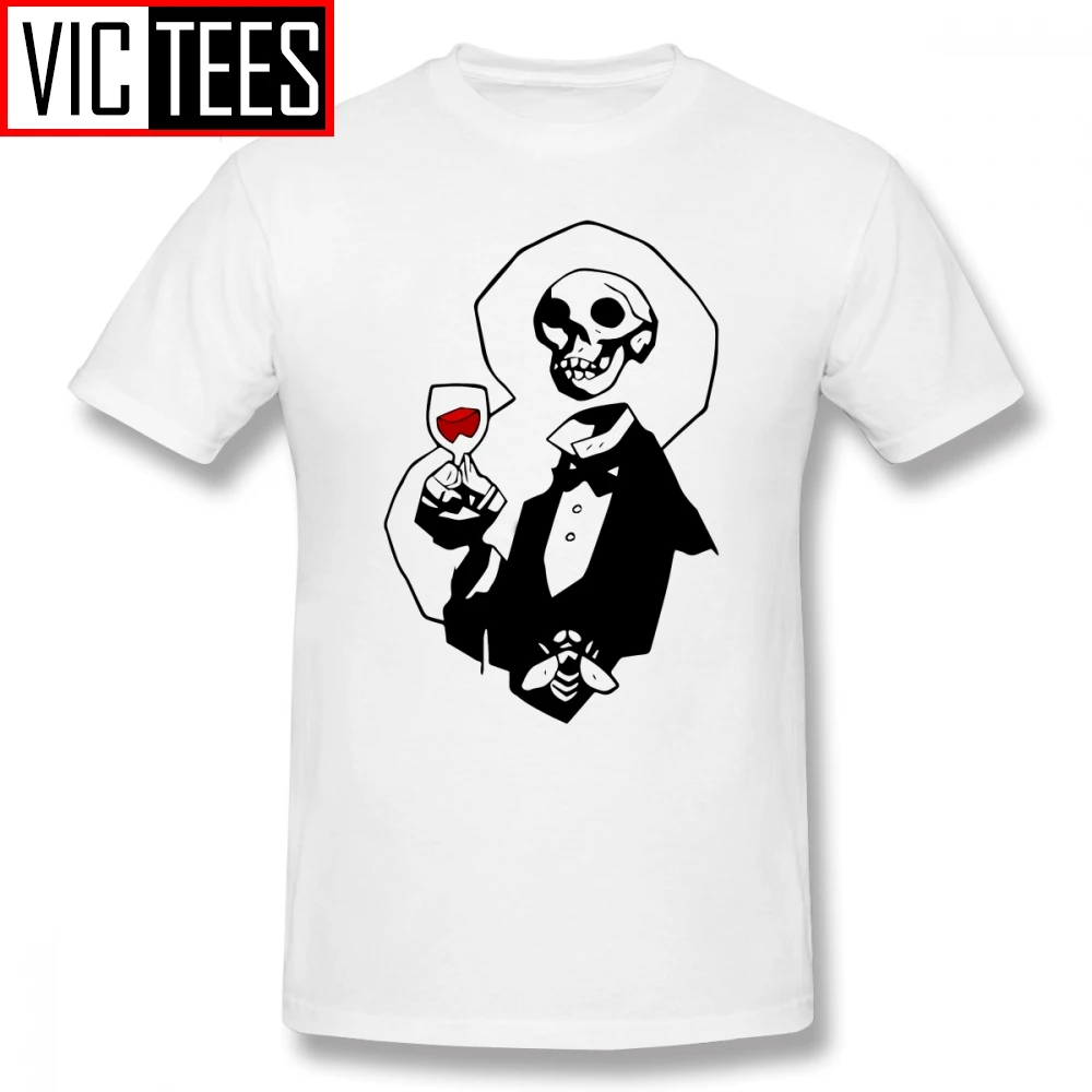 Skeleton Head T-shirt Plus Size Awesome Tee Shirt Graphic Classic Cotton Men Tshirt