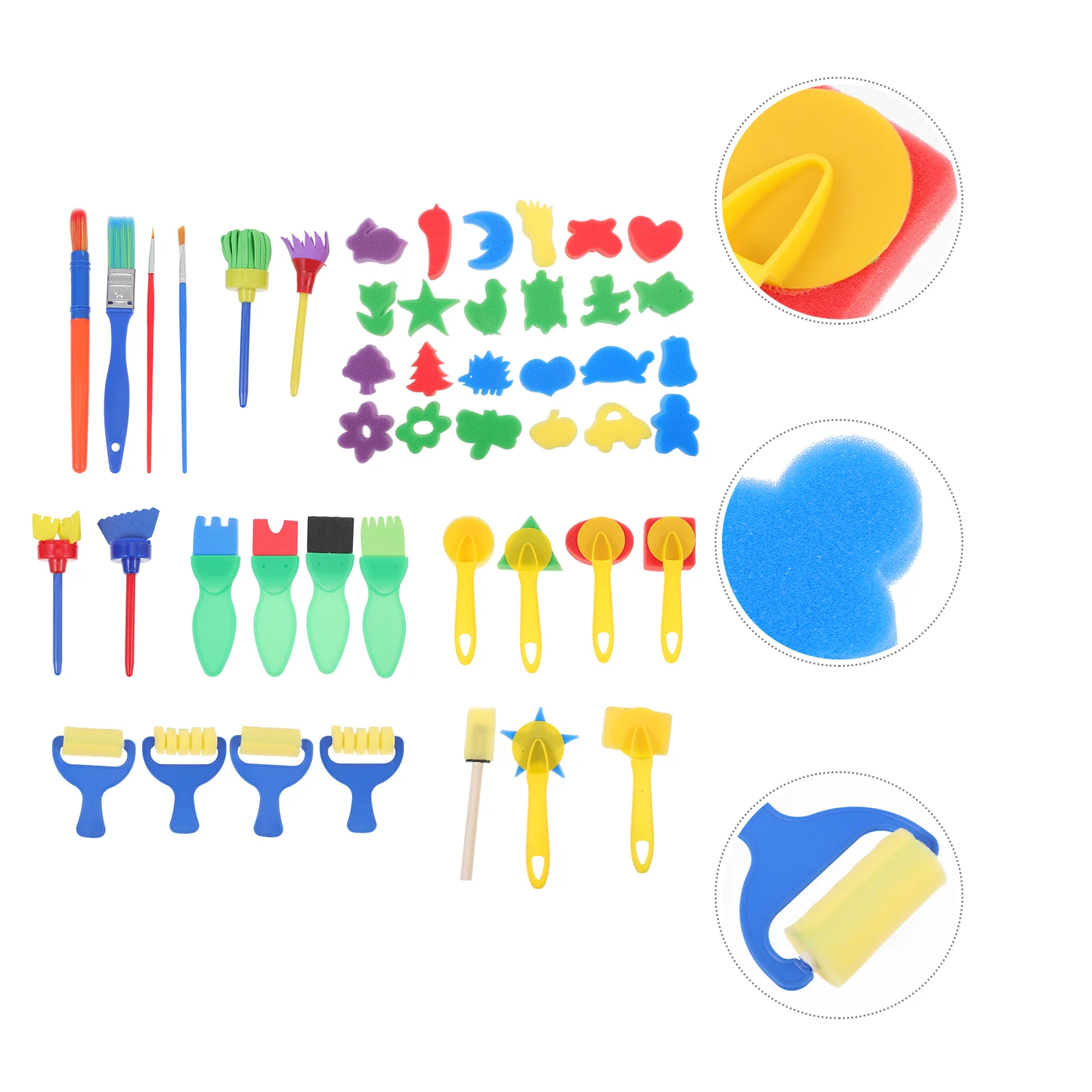 

1 Набор детских губчатых кистей для раннего обучения, детские принадлежности