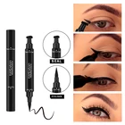 Черная Подводка для глаз HANDAIYAN, двусторонняя подводка для глаз, дымчатый макияж, водостойкая и долговечная