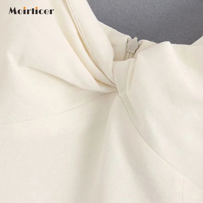 Новинка Лето 2020 Брендовое летнее платье-трапеция с пышными рукавами короткое