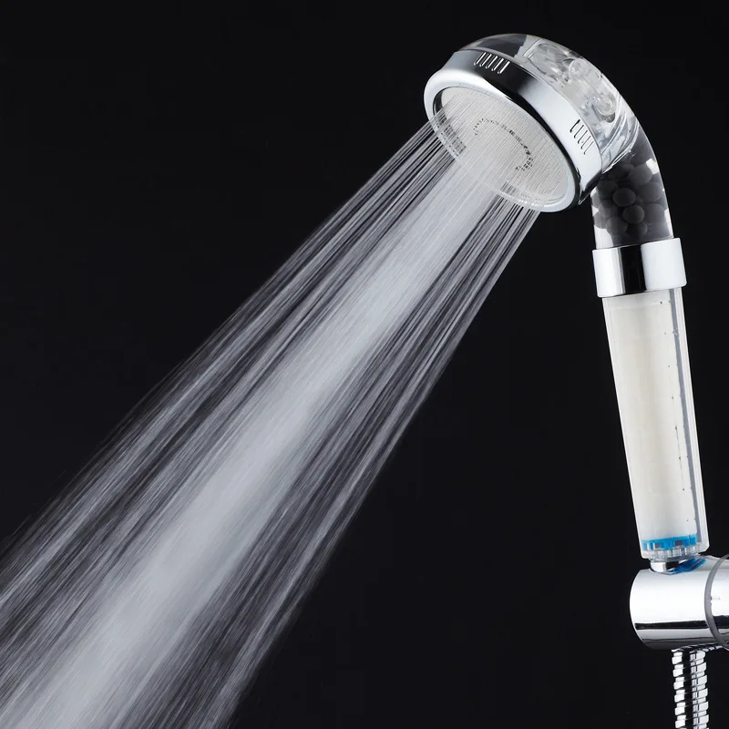 Zloog Bathroom ABS Material 3 Function Water Saving High Pressure Jetting Negative Ions PP Cotton Filter Shower Head Nozzle |