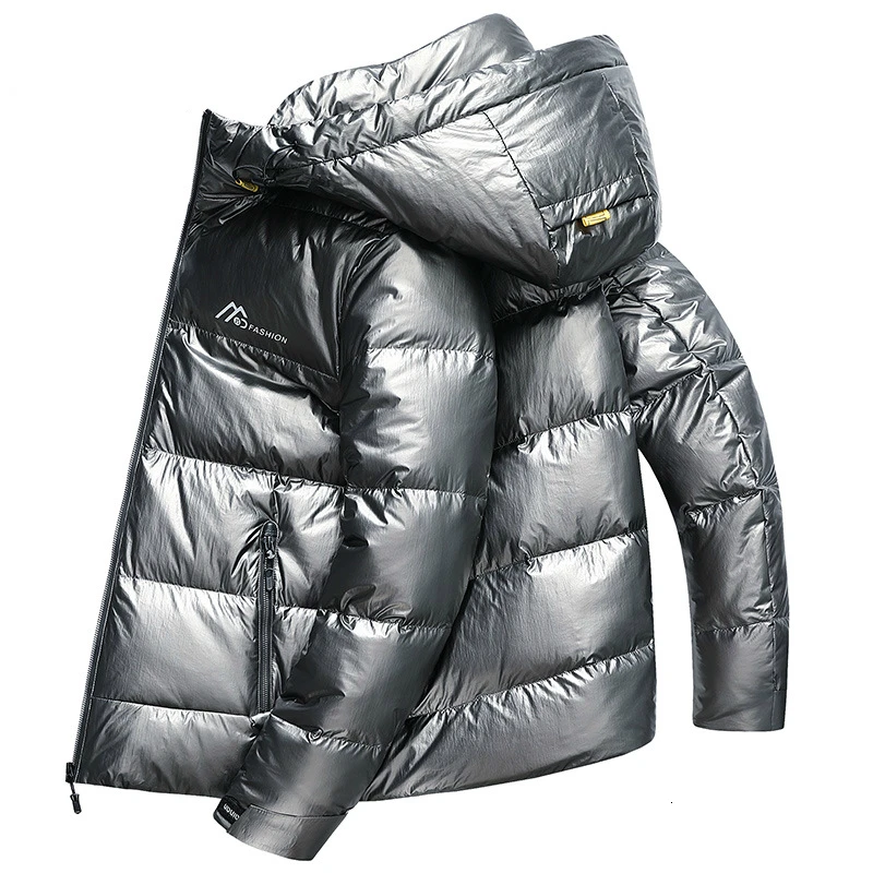 Яркий пуховик Мужская короткая зимняя куртка 2020 на 90% белом утином пуху мужская