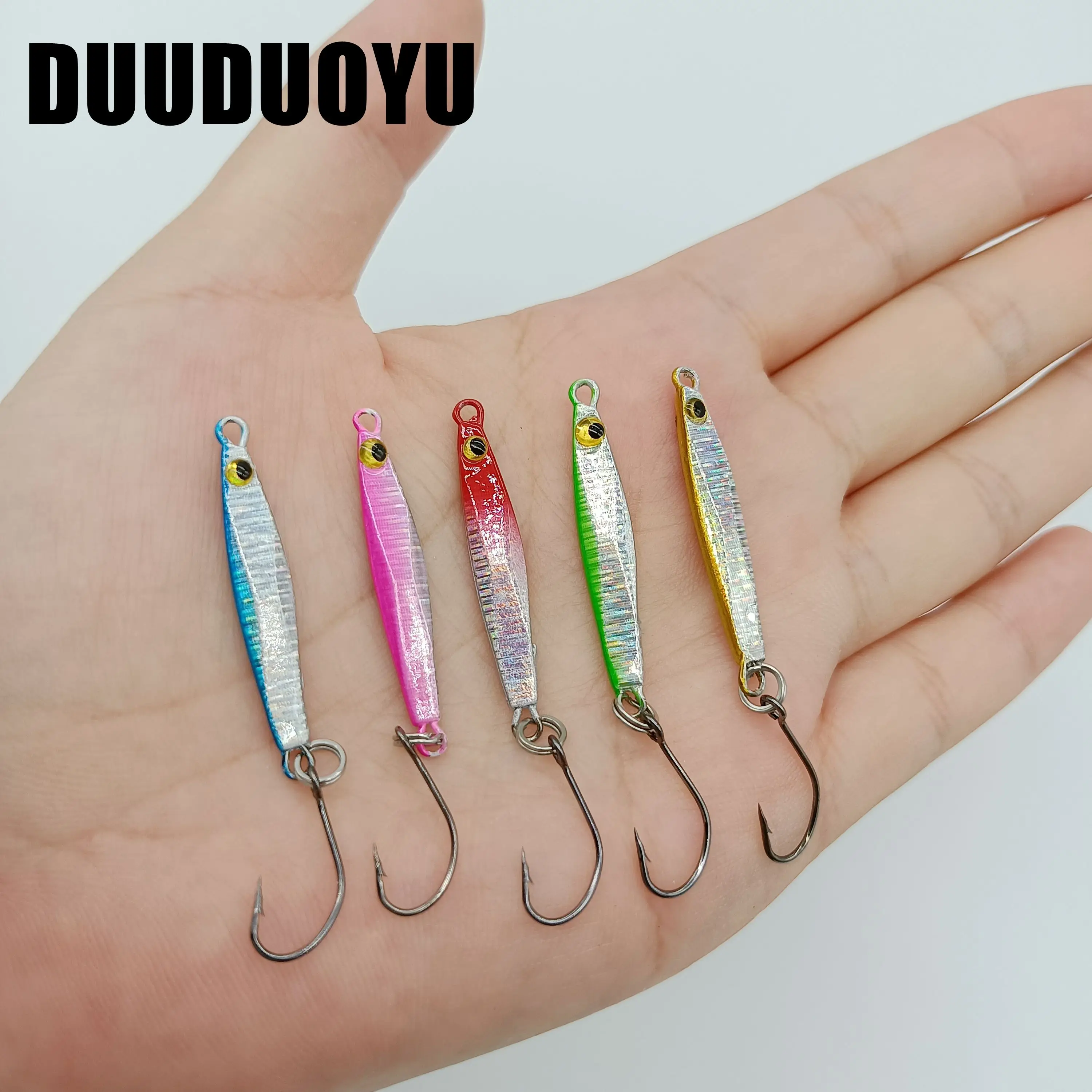 

DUODUOYU 5PCS/LOT Small Jigs Shore Cast Fishing Lure 3g/6g Mini Iron Artificial Hard Bait Fishing Accessories