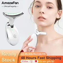 AmazeFan Neck Facial Beauty Instrument Massage LED Light Therapy Skin Tightening Lifting Wrinkle Removal Double Chin Skin Care