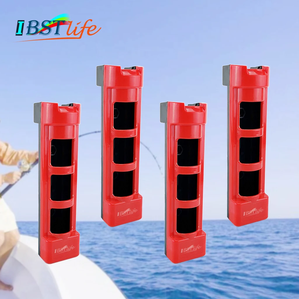 

4PCS ABS Plastic Fishing Rod Pole Holder Fishing Box Fishing Rod Support Durable Tube Mount Bracket Socket Rack Boat Accessories