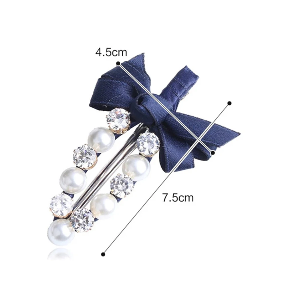 

Fashion Bowknot Rhinestone Clips Barrettes Crystal Hair Clip Hairpins for women girls Alloy Hair Accessories