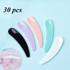 30 шт., одноразовые изогнутые косметические лопатки для макияжа