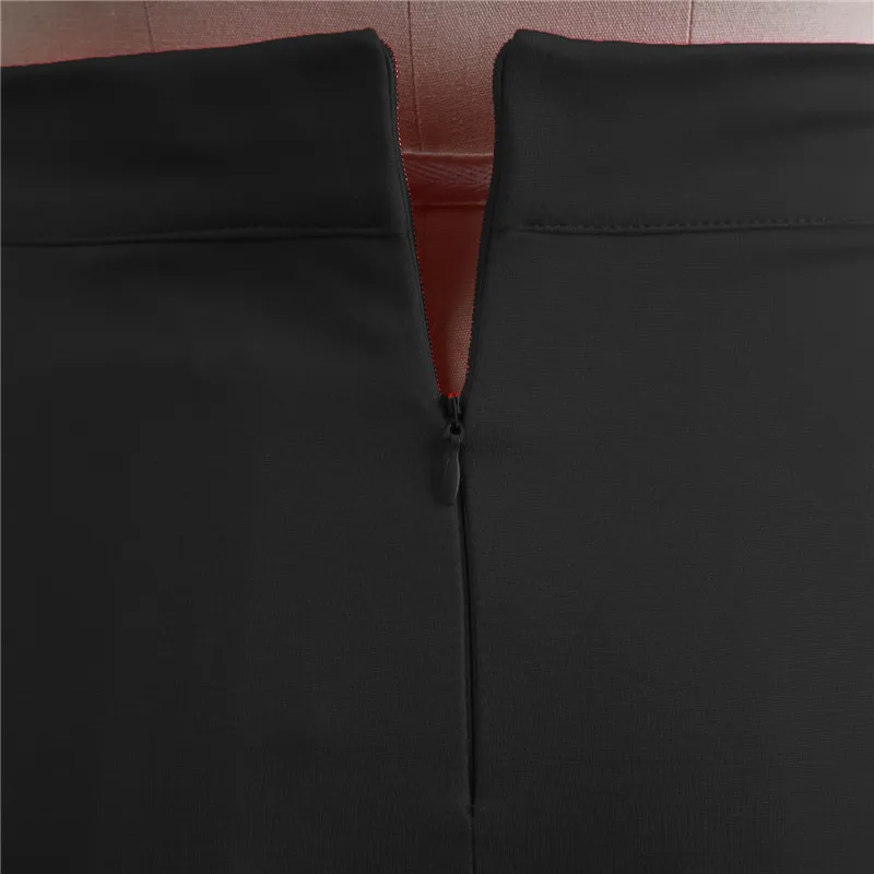 

New Ladies OL Office Skirt Slim Pencil Skirt For Women High Waist Solid Colors Side Split Button Skirt Bodycon Fitted Skirt 5XL