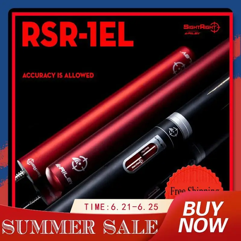 

RILEY RSR-1EL Snooker Cue 9.5mm Deer Tip Professional Ashwood Shaft African Rosewood Butt High-end Billiards with 2 Extensions
