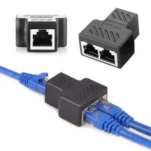 Сетевой разветвитель RJ45 Ethernet LAN, 1 на 2 порта, двойной адаптер, соединитель, удлинитель, адаптер, Бесплатная доставка