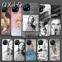 singer swift folklore taylor tempered glass phone case for xiaomi mi 8 9 10 11 t max pro lite poco f x 2 3 nfc ultra cover cell
