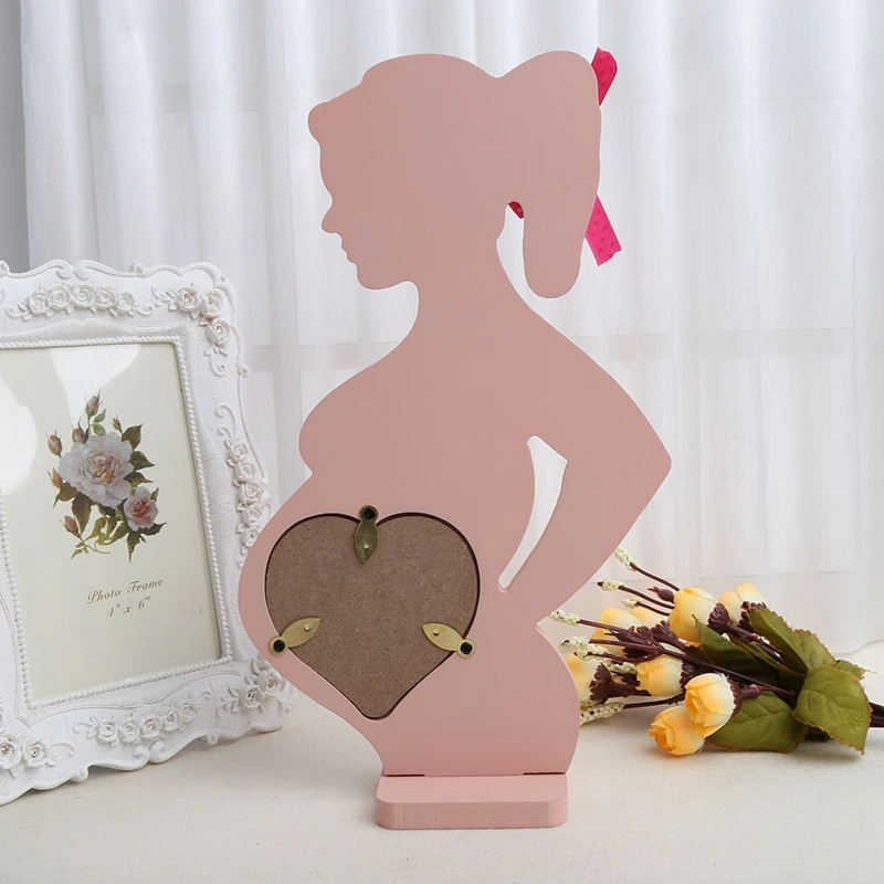

Wooden Photo Picture Frame Pregnant Women Mom Wedding Couple Home Room Decor
