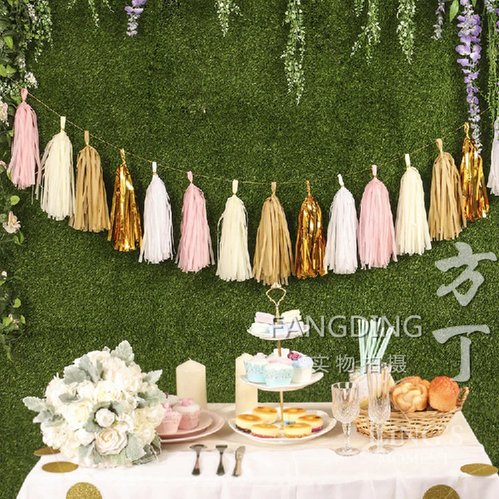 5 шт./компл. папиросная бумага с кисточками свадебное украшение лента-гирлянда