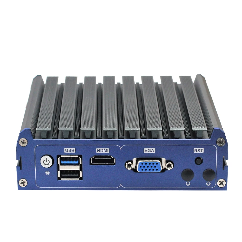 Безвентиляторный 4 локальных сетей J1900 Atom E3845 quad core промышленная коробка мини-ПК