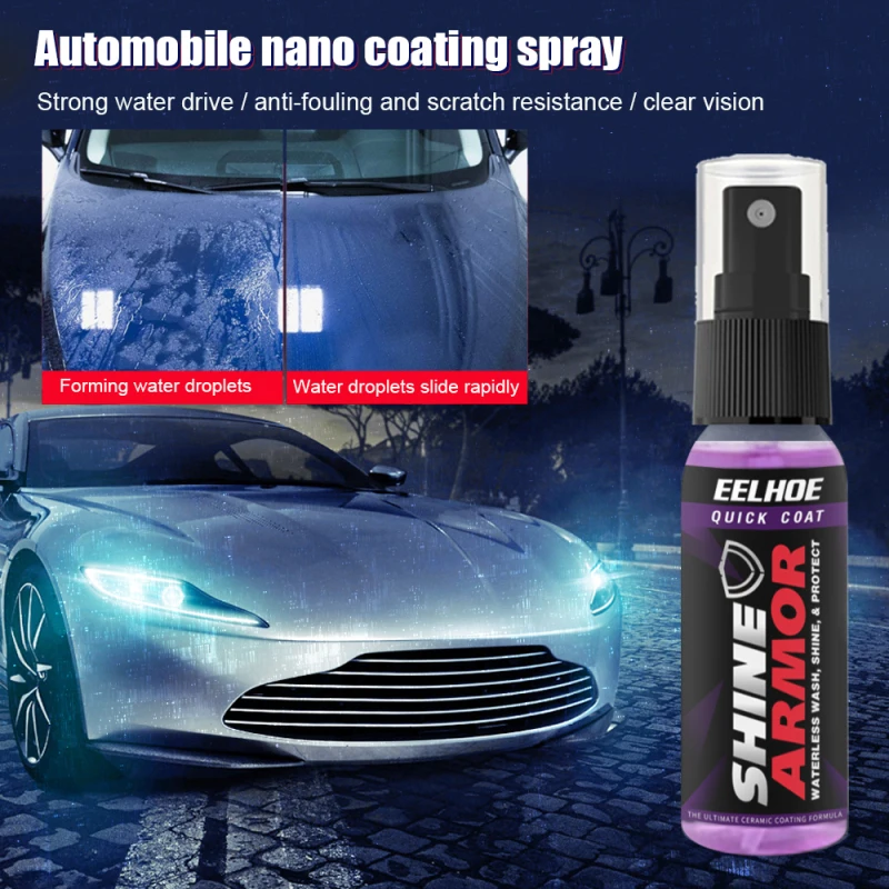

30ML Car Coating Paint Care Car Nano Repairing Spray Oxidation Liquid Ceramic Coat Super Hydrophobic Glass Coating Set