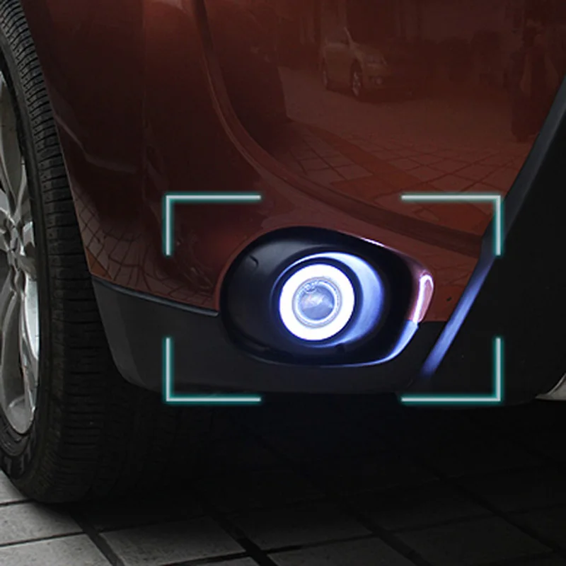 Превосходные светодиодные лампы дневной свет чехол бампер с ангельскими глазами