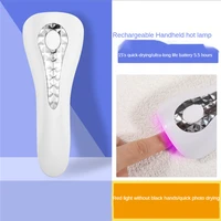 magenta light hand-hold nail lamp portable rechargeable mini light treatment lamp 5 lamp bead nail oil gum dryer