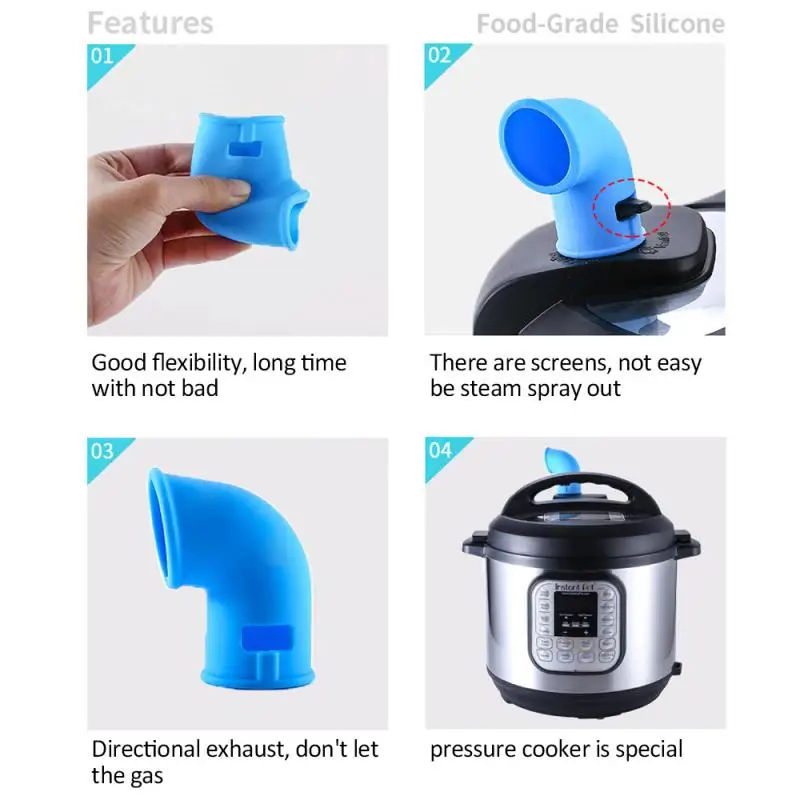 

Pressure Cooker Exhaust Vent Of Pressure Cooker Exhaust Pipe For Food Grade Silica Gel Instant Pot Cooker Swivel Design