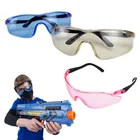Носимые уличные очки, очки с прозрачными линзами, Детские аксессуары для пистолета Nerf, игрушка для игр, водная пуля, пистолет, очки