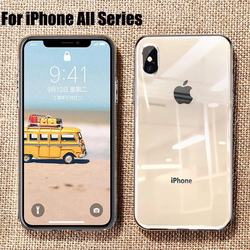 Силиконовый чехол для iPhone X XS XR 11 12 Pro Max Mini 6 6S 7 8 Plus SE 2020 | Мобильные телефоны и