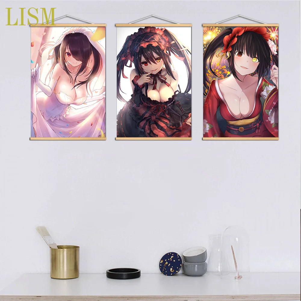 Плакат аниме Danganronpa Celestia Ludenberg Yasuhiro Taeko картина манга свиток из массива дерева с