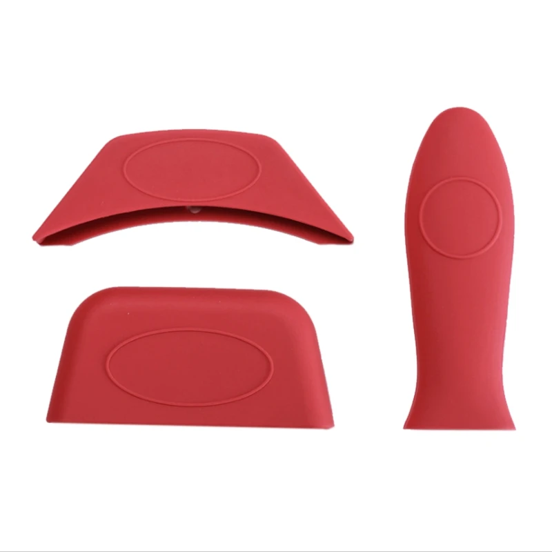 3 Piece Set Silicone Anti-Scalding Pot Handle Insulation Sharp Corner Round Ear Pain Muffs | Дом и сад