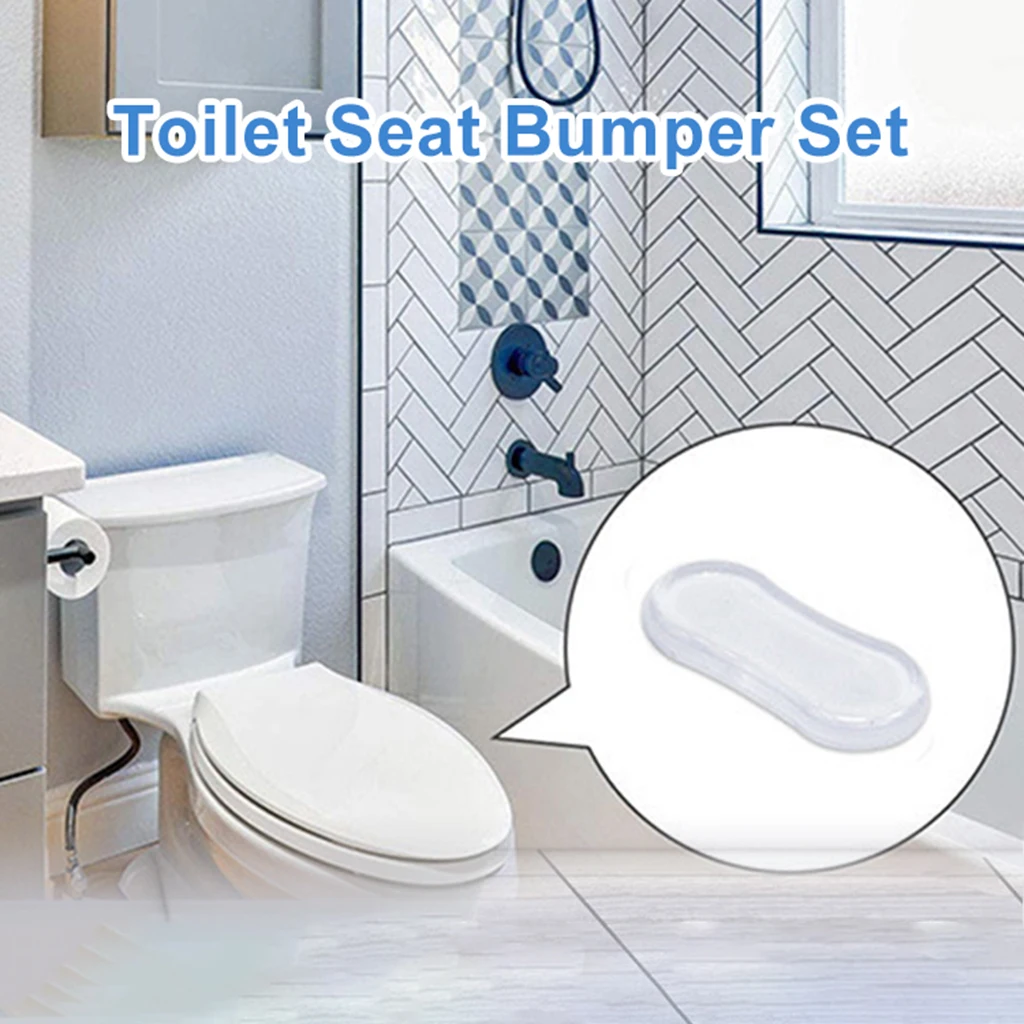 

4Pcs/Set Bathroom Hardware Bidet Toilet Seat Lid Bumpers Strong Adhesive Fitting Bidets Bumpers Rubber Toilet Lid Bumper Kit