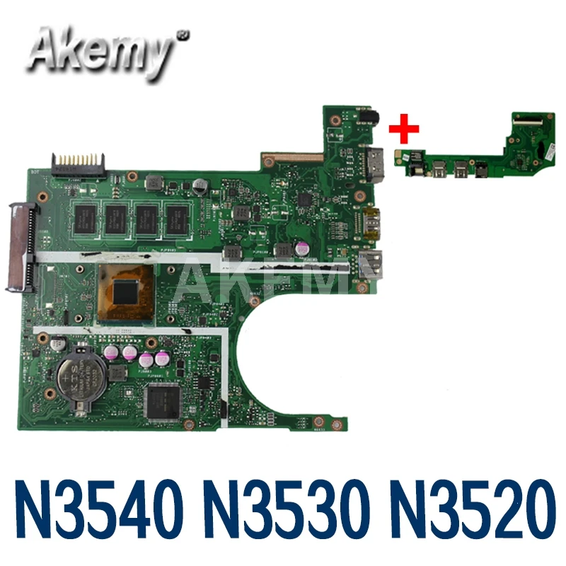 

Akemy New! X200MA motherboard REV2.1 For ASUS F200MA X200MA X200M Laptop Motherboard N3530/N3520/N3540 2GB/4GB MEMORY