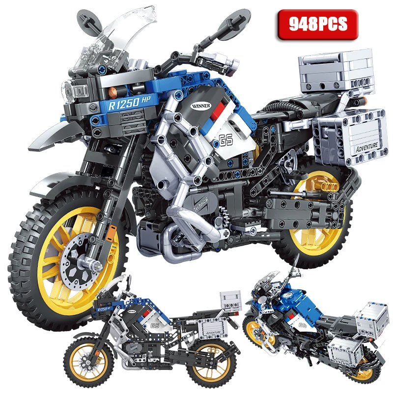 

Игрушки для мальчиков MOC технический мотоцикл модель автомобиля строительные блоки 1:6 городской скоростной гоночный автомобиль мотоцикл а...