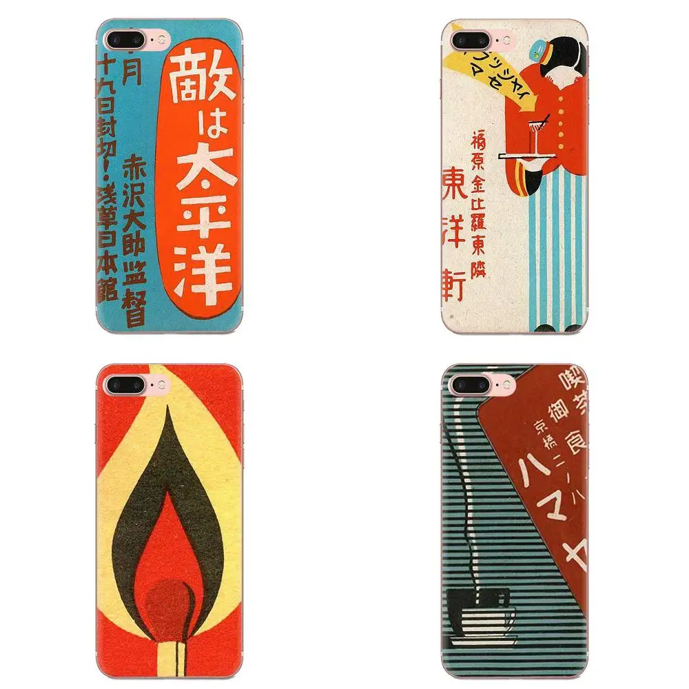 Для Apple iPhone 4 4S 5 5C 5S SE 6 6S 7 8 11 Plus Pro X XS Max XR TPU хит продаж винтажный Японский Matchbox Art Sushi
