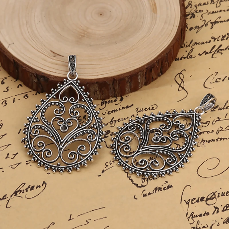 

Fashion Retro Silver Color Pendants Water Drop Round Animal Zinc Alloy Pendant Jewelry DIY Findings Charms Jewelry Accessories