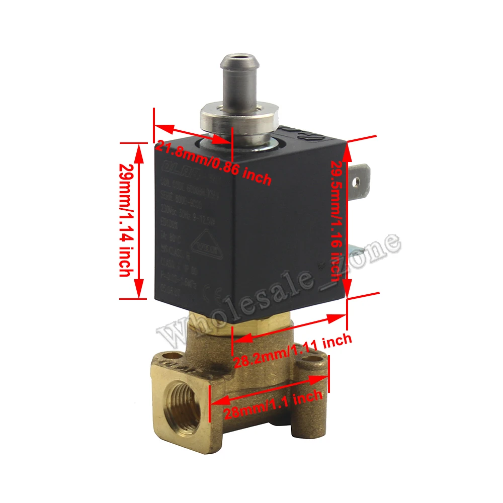 OLAB Серия 6000-9000 AC 230V N/C 2/3 Way G1/8' производители кофе паровой воздух вода 2 положения 3 способ электромагнитный клапан