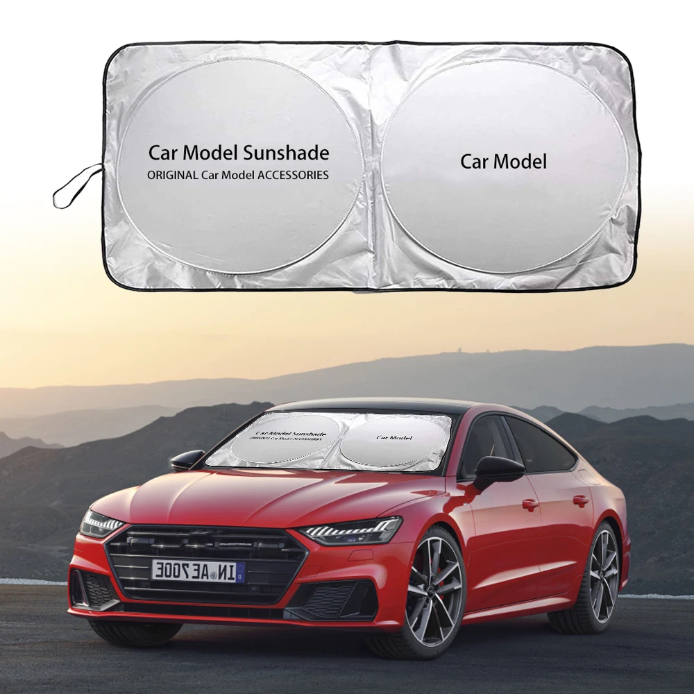 

160x85cm For Mercedes Benz BMW Toyota Jaguar Volvo Mazda Citroen Parasol Coche Car Logo Window Sunshade Sun Shade Visor Cover