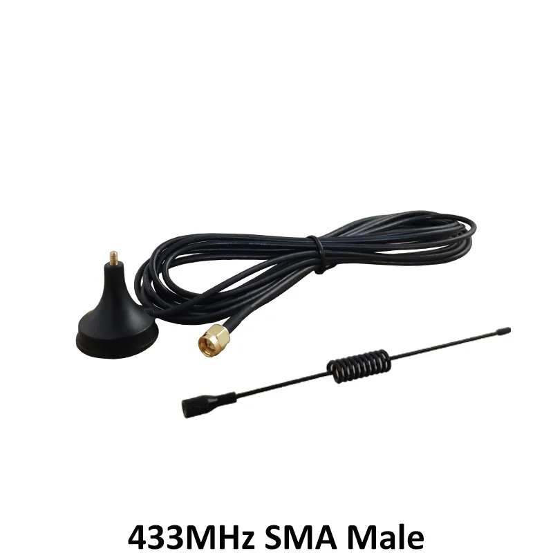 20pcs/lot 5dbi 433Mhz GSM Antenna SMA Male Connector Straight with Magnetic base for Ham Radio Signal Booster Wireless Repeater | Мобильные